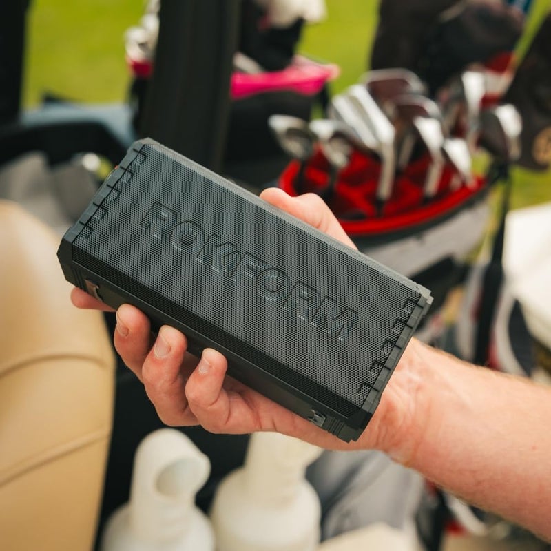 Rokform G-ROK Wireless Golf Speaker, Portable Magnetic, IPX7 Waterproof, Shockproof & Dustproof, Loud & Clear Sound, 24 Hour Battery, Rugged Outdoor Golf Cart Speaker (Black) ASIN - Image 2